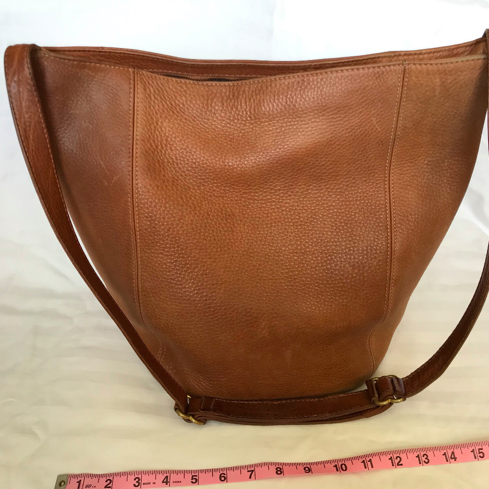 Coach Brown Pebble Leather Feedsack Bag